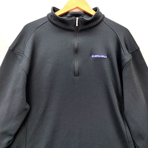 Nike Golf Jacket Men 2XL Black Long Sleeve 1/4 Zip Pullover Sport Cover Up 40009 - Picture 1 of 12